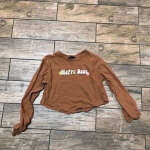 A long sleeve crop top